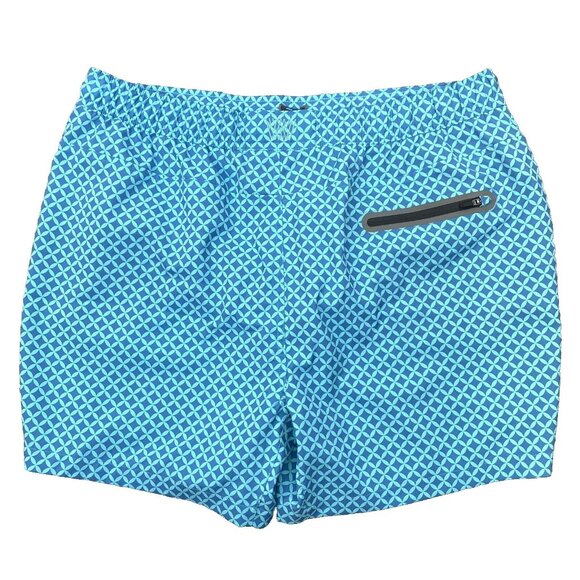 Mack Weldon Swim Trunks Shorts Mens Size XXL 2XL Wave Runner Blue 6" Inseam - Picture 4 of 5